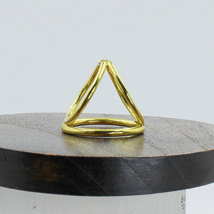 ANILLO PASADOR bañado de oro - Diseño con carácter