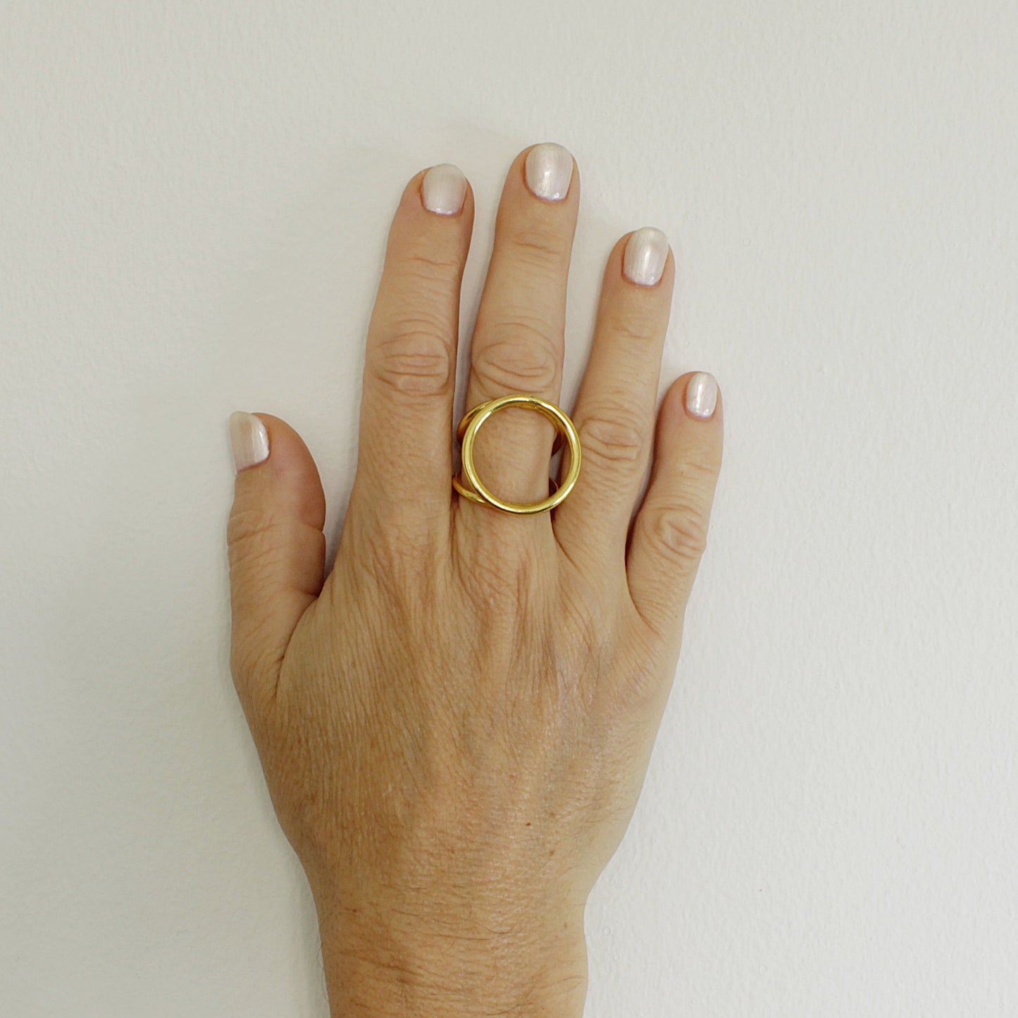 ANILLO PASADOR bañado de oro - Diseño con carácter