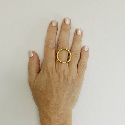 ANILLO PASADOR bañado de oro - Diseño con carácter